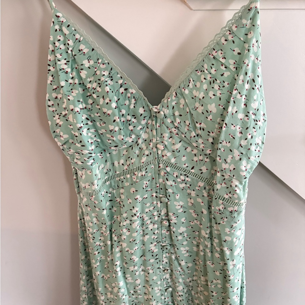 Mint Green Floral Dress